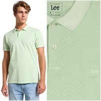 Lee GARMENT DYE POLO Soft Sage zielona bawełniana polówka logo REGULAR XXL LEE