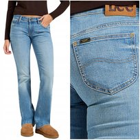 Lee JESSICA Rising Sign rozszerzane niskie damskie spodnie jeansowe W31 L29
