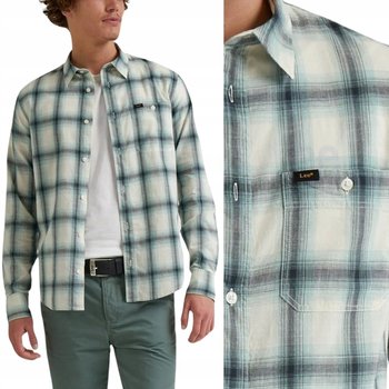 Lee LEESURE SHIRT Dusty Jade KOSZULA W KRATĘ REGULAR FIT M - LEE