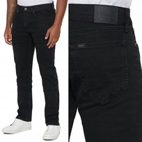 Lee LEGENDARY SLIM Overdye Black CZARNE DOPASOWANE PROSTE NOGAWKI W32 L32 LEE