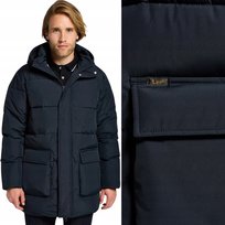 Lee Long Puffer Jacket Długa Czarna Wodoodporna Kurtka Puchowa Z Kapturem L LEE