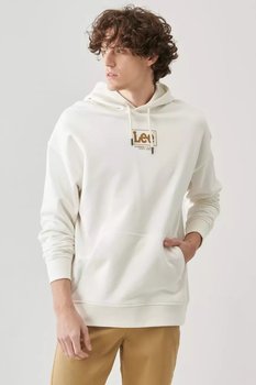 Lee Loose Hoodie Męska Bluza Z Kapturem Logo Ecru L83Sspnq-Xl - Inna marka