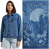 Lee LOOSE RIDER JACKET luźna damska katana kurtka jeansowa nadruk z tyłu M LEE