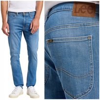 Lee LUKE SLIM TAPERED Silo DżINS mocno zwężane spodnie jeansowe W32 L32 LEE