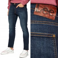 Lee LUKE True Authentic SPODNIE JEANSOWE RURKI CIEMNY DżINS W36 L32 LEE