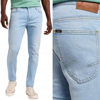 Lee MALONE SKINNY Bleached Beach RURKI JASNY DżINS W32 L32 LEE