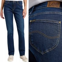 Lee Marion Straight Dark Used DżINS proste damskie spodnie jeansowe W27 L33 LEE