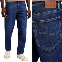 Lee OSCAR BlueNostalgia LUŹNE ZWĘŻANE SPODNIE JEANSOWE CIEMNY DżINS W32 L32 LEE
