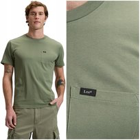 Lee POCKET TEE zielona koszulka bawełniana męska t-shirt z kieszonką XXL LEE
