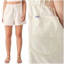 Lee PULL ON SHORT białe wysokie szorty damskie krótkie spodenki na gumce M LEE