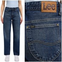 Lee RIDER CLASSIC wysokie proste luźne damskie spodnie jeansowe W26 L33 LEE