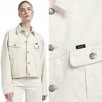 Lee RIDER JACKET Concrete White DżINS BIAŁĄ DAMSKA KATANA KURTKA JEANSOWA S LEE