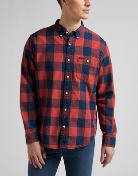 Lee Riveted Shirt Męska Koszula W Kratę  Real Red L66Iovui-M - LEE