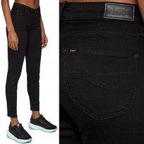 Lee SCARLETT Black Rinse CZARNE DAMSKIE SPODNIE JEANSOWE RURKI W29 L31