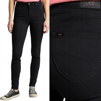 Lee SCARLETT HIGH CZARNE DAMSKIE SPODNIE JEANSOWE WYSOKIE RURKI W30 L29