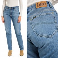 Lee SLIM STRAIGHT Modern Mid PROSTE BLUE DżINS 7/8 W28 L33 LEE