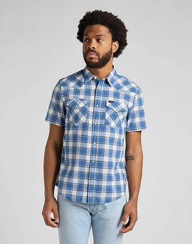 Lee Ss Western Shirt Męska Koszula Krótki Rękaw Blue Union L66Oobuf-Xl - LEE