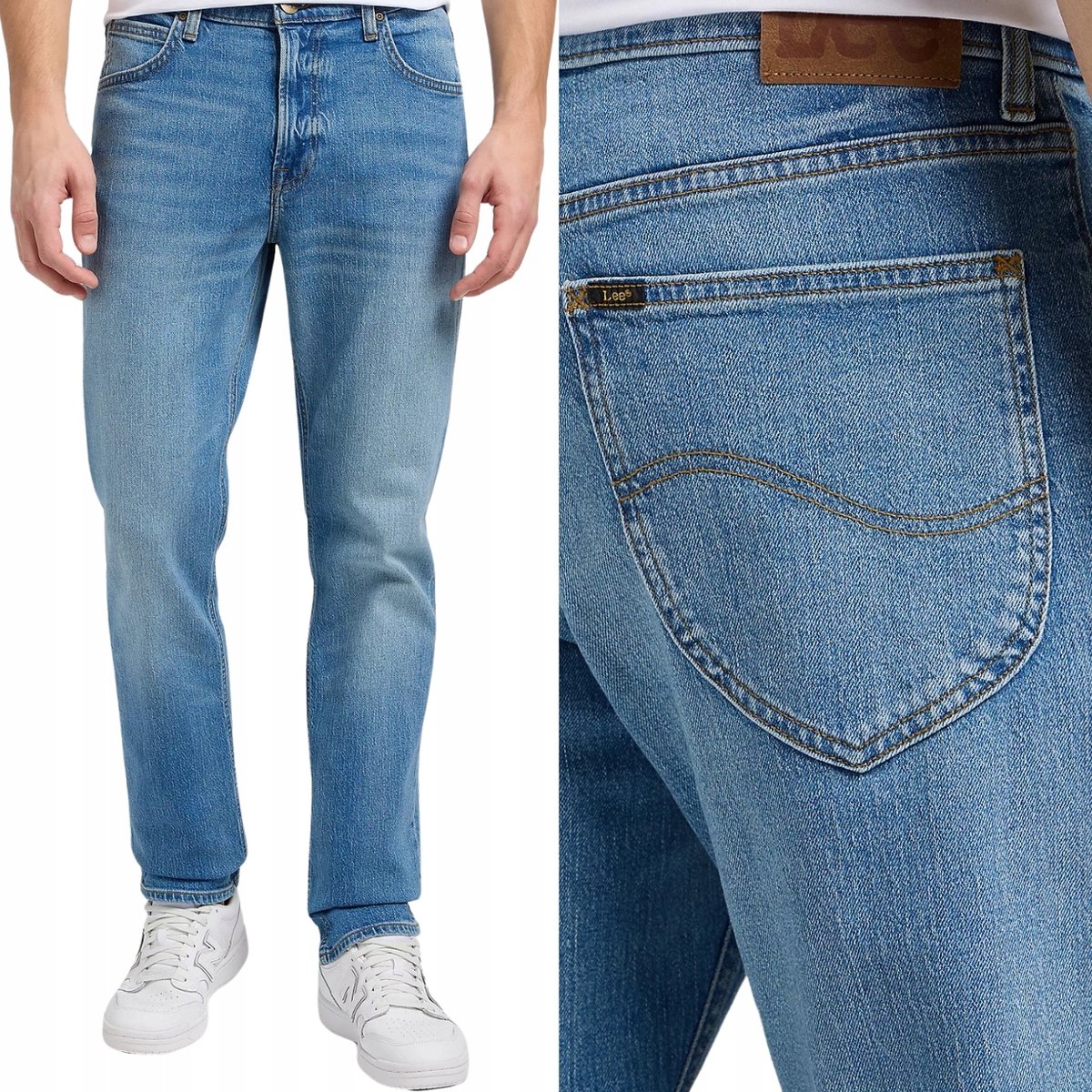 Jeans Da Falegname Lee Uomo &ndash; Vintage Modern, W32 L34, Blu, 100% Cotone, Nuovi