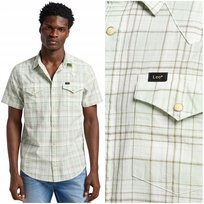 Lee WESTERN SHIRT Mercantile BAWEŁNIANA KOSZULA W KRATĘ KRÓTKI RĘKAW M LEE