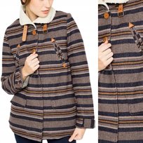 Lee Wool Jacket Navy Ciepła Wełniana Kurtka Na Misu W Pasy S LEE