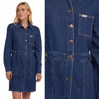 Lee WORKWEAR DRESS Mid Cascade jeansowa sukienka kombinezon L LEE