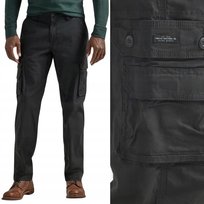 Lee WYOMING CARGO LONG RELAXED Black LUŹNE CZARNE BOJÓWKI W34 L32 LEE