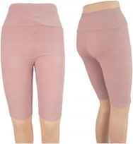 Legginsy 3/4 Damskie Spodenki Krótkie Kolarki Sportowe Getry Nylonowe Fq