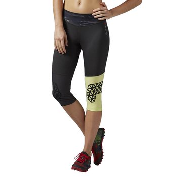 Legginsy 3/4 Reebok Spartan Race Capri damskie sportowe kompresyjne getry termoaktywne-S - Reebok