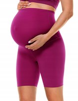 Legginsy Ciążowe Krótkie Wysoki Stan M | Spodenki do Fitness Różowe Inna marka