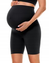 Legginsy Ciążowe Krótkie Wysoki Stan XS | Spodenki do Fitness Czarne Inna marka