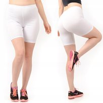 Legginsy damskie 1/2 Kolarki Krótkie Spodenki Białe S LAEMI