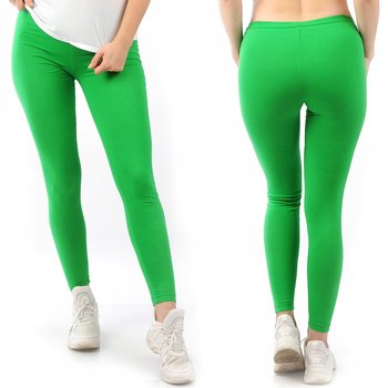 Legginsy damskie długie Polskie Getry Bawełniane Zielone S - LAEMI