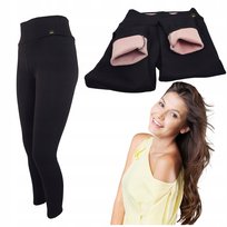 Legginsy Damskie Ocieplane Bambusowe Grube Ciepłe Wygodne 5/6Xl 55