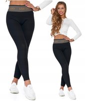 Legginsy Damskie Ocieplane Prążek MORAJ L/XL