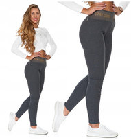 Legginsy Damskie Ocieplane Prążek MORAJ S/M