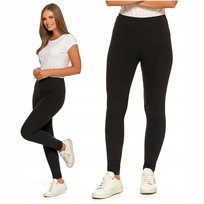 LEGGINSY DAMSKIE Prążkowane Ciepłe Wysoki Stan Getry Kryjące MORAJ S/M Moraj