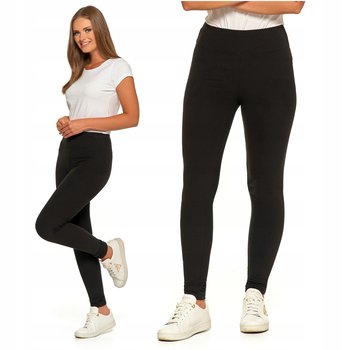 LEGGINSY DAMSKIE Prążkowane Ciepłe Wysoki Stan Getry Kryjące MORAJ S/M - Moraj