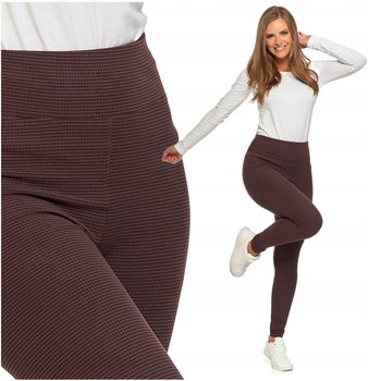 LEGGINSY DAMSKIE Prążkowane Ciepłe Wysoki Stan Grubsze Getry MORAJ L/XL - Moraj