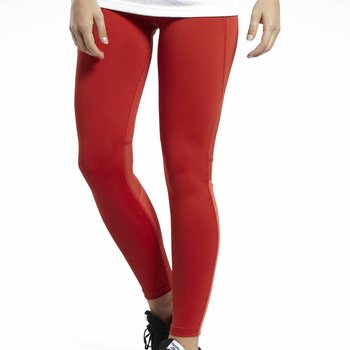 Legginsy damskie Rebook Lux Bold czerwone-L - Reebok