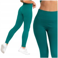 Legginsy Damskie Sportowe Wysoki Stan Kryjące Prążkowane Wygodne MORAJ L/XL