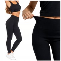 Legginsy Damskie Sportowe Wysoki Stan Kryjące Prążkowane Wygodne MORAJ L/XL Moraj