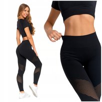 Legginsy Damskie Sportowe Wysoki Stan Push-Up Kryjące na Siłownię MORAJ XL