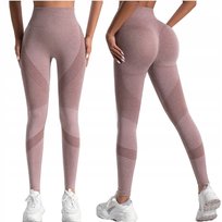 Legginsy Damskie Z Wysokim Stanem Sportowe Getry Leginsy Fitness Push Up L