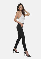 Legginsy EVELYN z Push-upem i pasem redukującym brzuch, Bas Bleu Bas Black