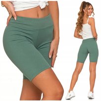 Legginsy Krótkie Prążek Damskie Kolarki KRYJĄCE Getry Wysoki Stan S/M MORAJ Moraj