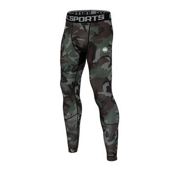 Legginsy męskie Pitbull Net Camo Woodland Camo zielone 901002368901 XS - Pitbull West Coast