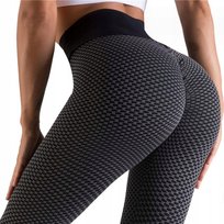 Legginsy modelujące wysoki stan getry sportowe leginsy damskie push up m