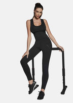 Legginsy MOVEMENT z przeszyciami na kolanach i kieszeniami, Bas Bleu Bas Black