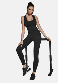 Legginsy MOVEMENT z przeszyciami na kolanach i kieszeniami, Bas Bleu - Bas Black