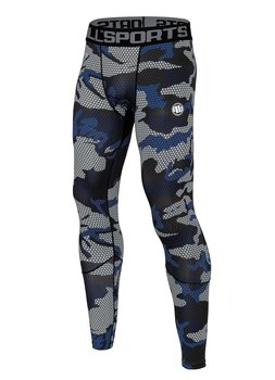 Legginsy NET CAMO Woodland Niebieskie 3XL - Pitbull West Coast